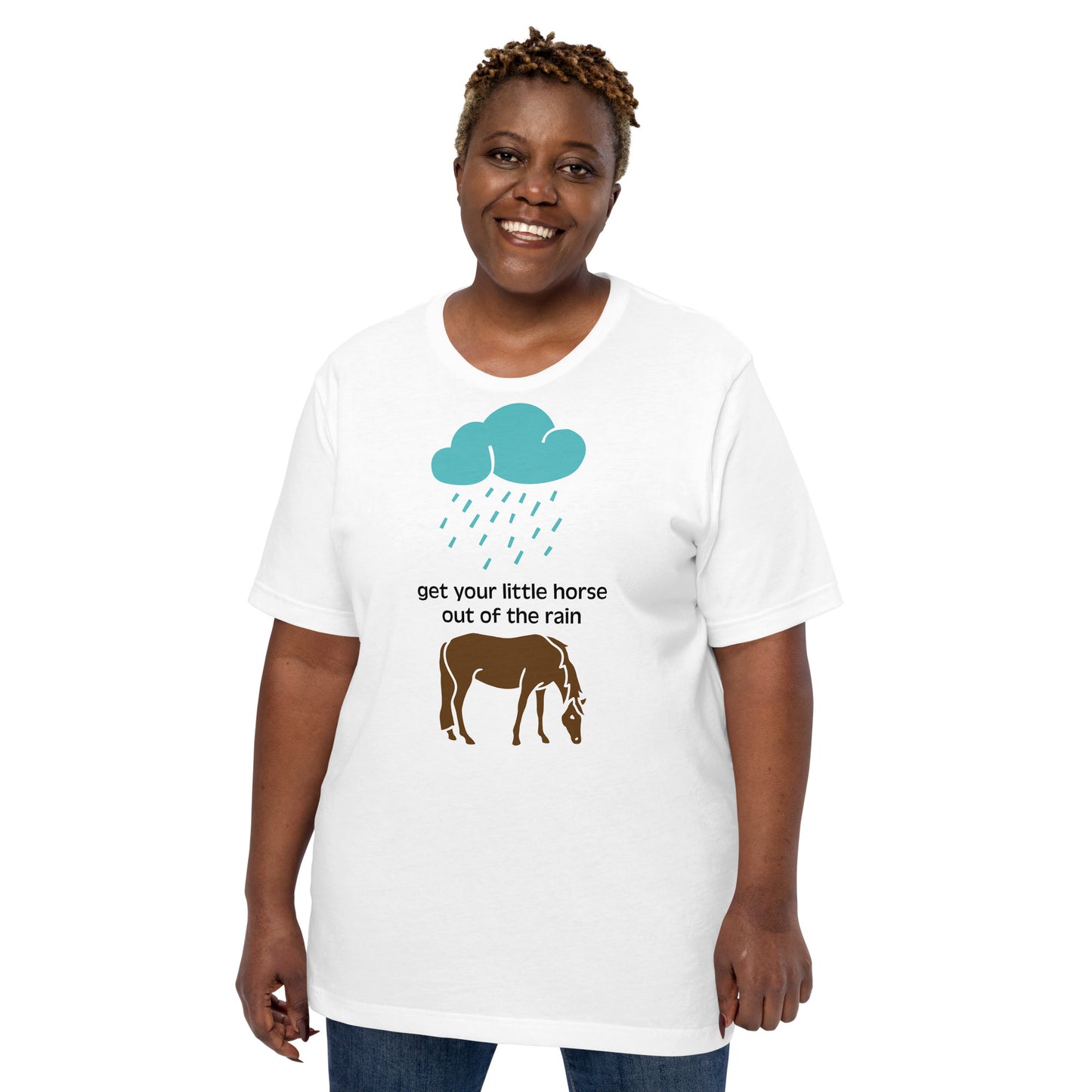 Transliteración - Saca a tu caballito de la lluvia - Camiseta unisex