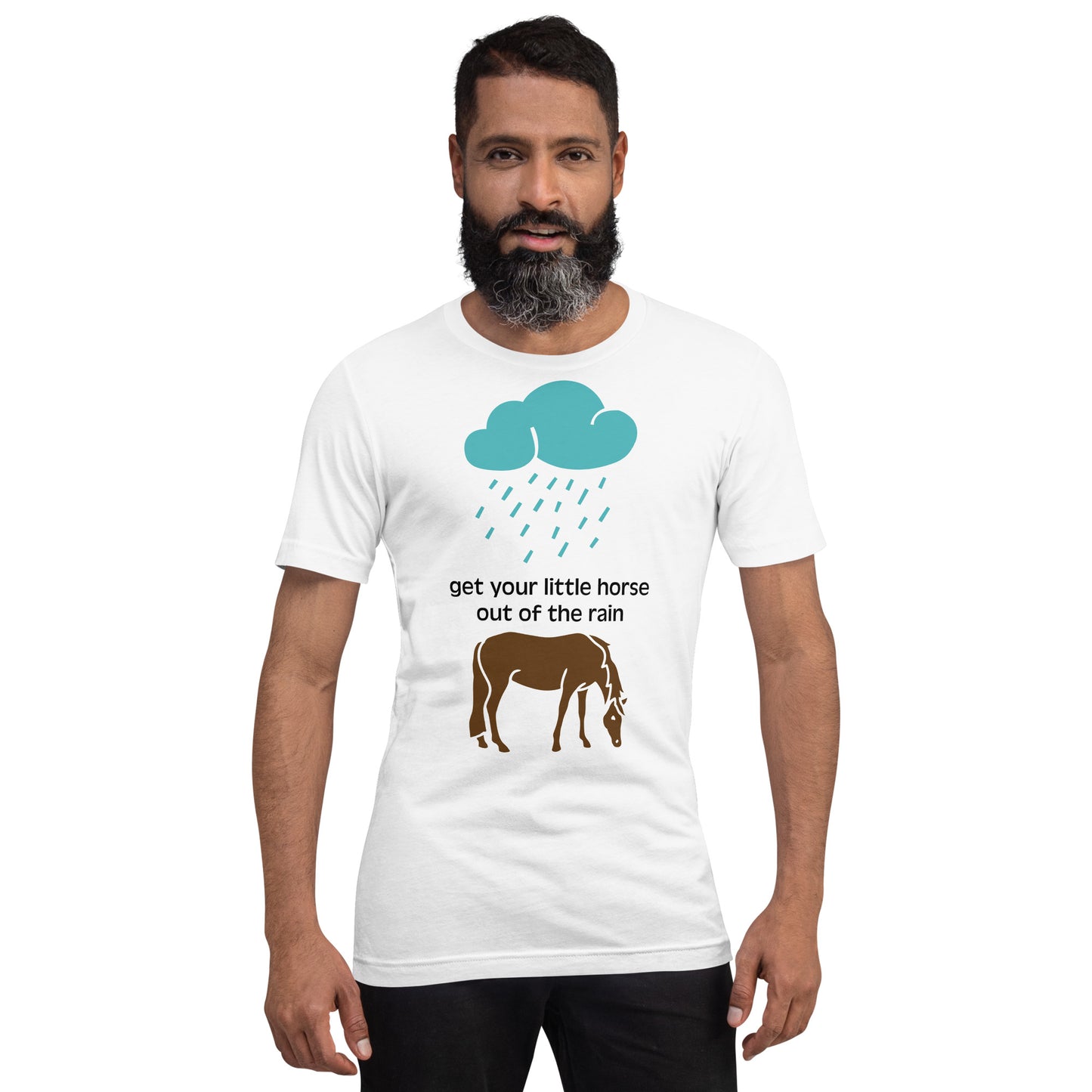 Transliteración - Saca a tu caballito de la lluvia - Camiseta unisex