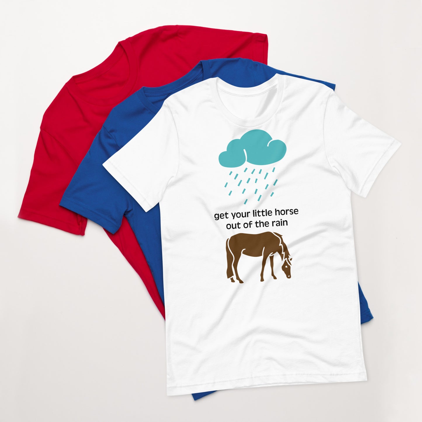 Transliteración - Saca a tu caballito de la lluvia - Camiseta unisex