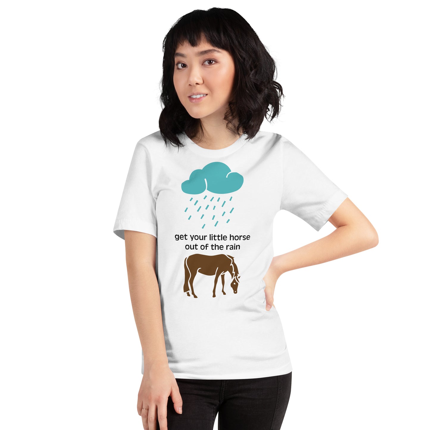 Transliteración - Saca a tu caballito de la lluvia - Camiseta unisex