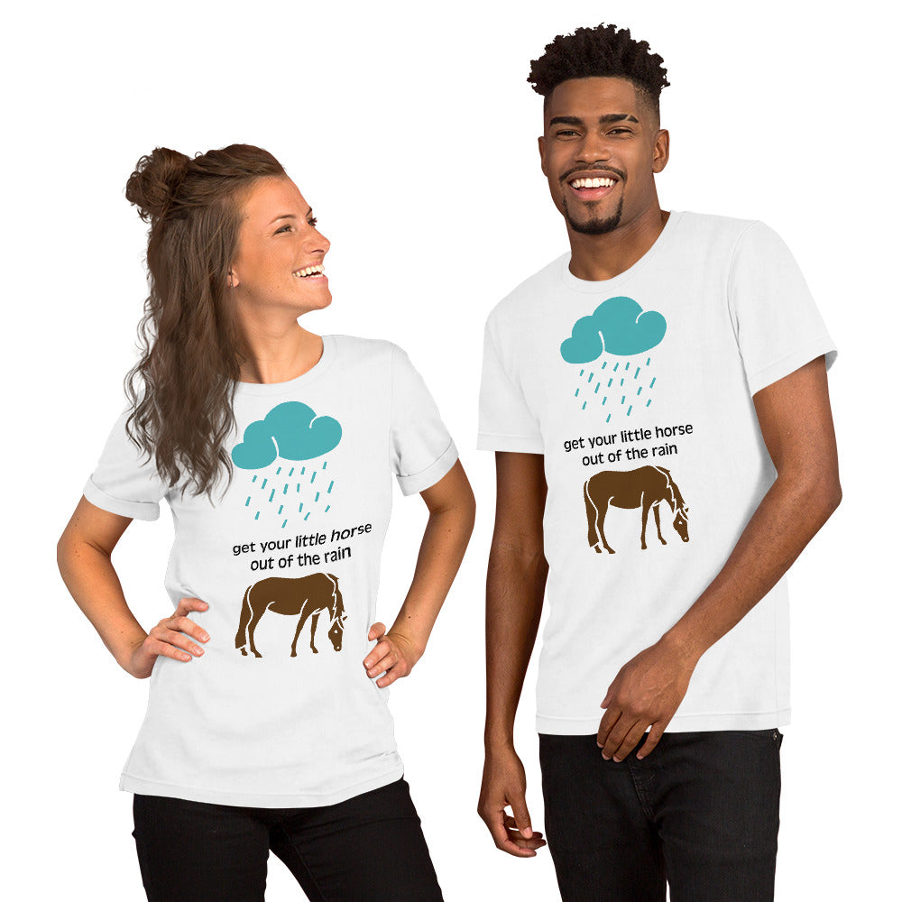 Transliteración - Saca a tu caballito de la lluvia - Camiseta unisex