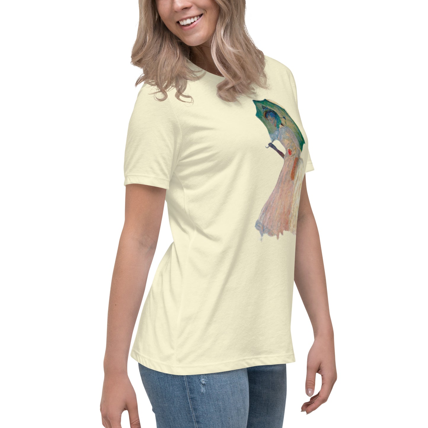 Women's Relaxed T-Shirt - Monet - Woman with Parasol