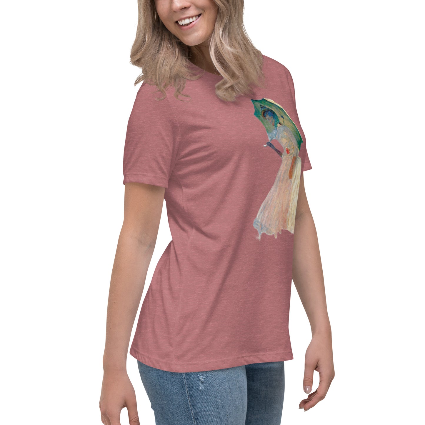 Women's Relaxed T-Shirt - Monet - Woman with Parasol